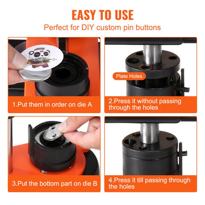 JMB-32 - Ergonomic 1.25" Button Maker for DIY Crafting