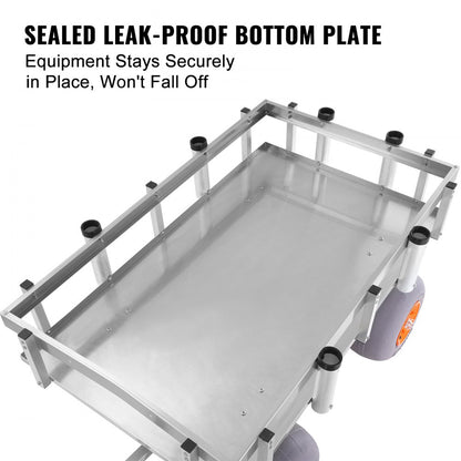 YK-500 - 45.9" Aluminum Beach Fishing Cart with 500 lbs Capacity