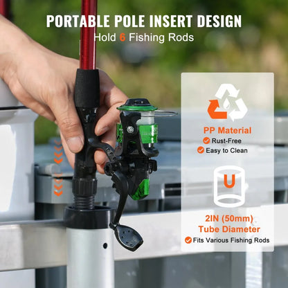 YK-500 - 45.9" Aluminum Beach Fishing Cart with 500 lbs Capacity