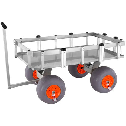YK-500 - 45.9" Aluminum Beach Fishing Cart with 500 lbs Capacity