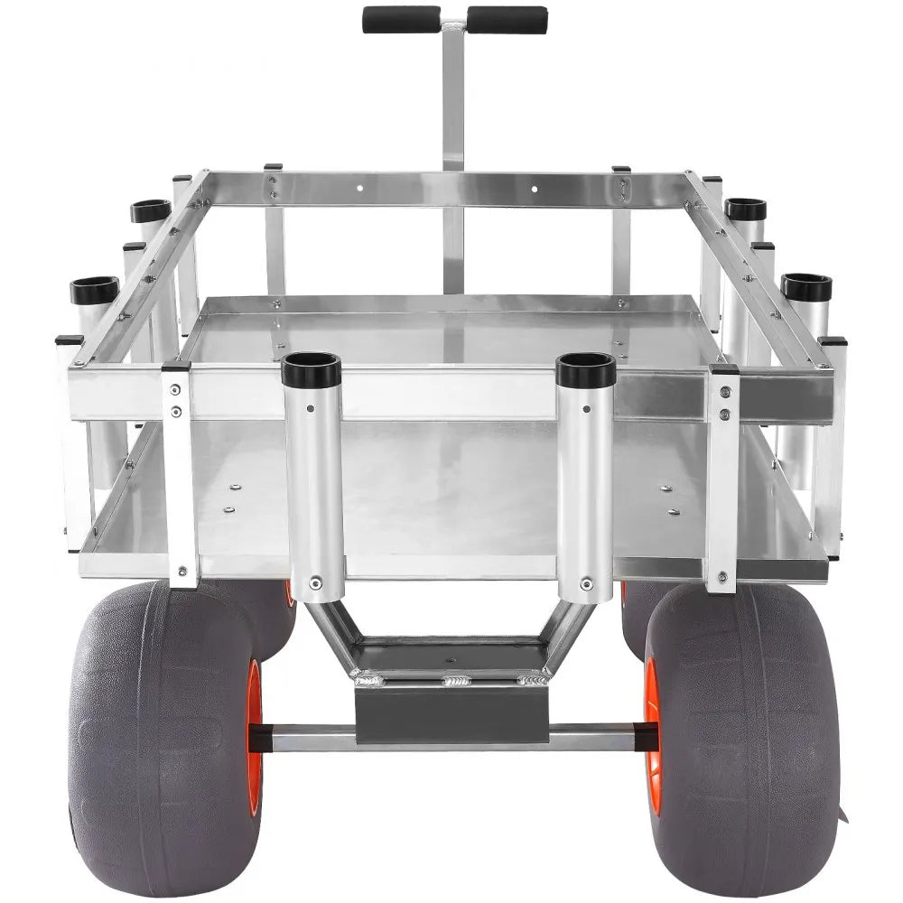 YK-500 - 45.9" Aluminum Beach Fishing Cart with 500 lbs Capacity