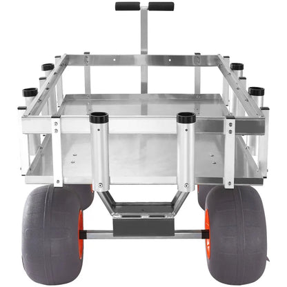 YK-500 - 45.9" Aluminum Beach Fishing Cart with 500 lbs Capacity