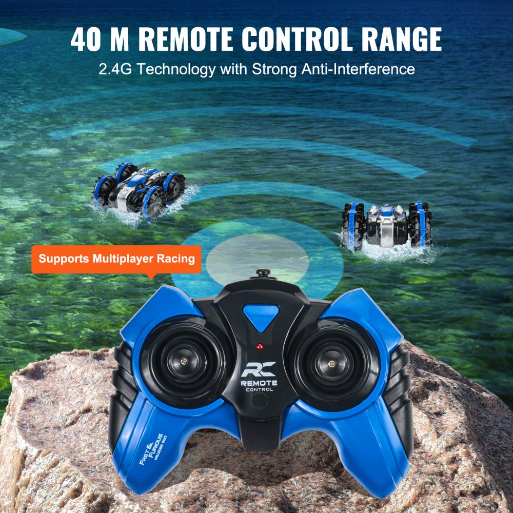 666-802 - Remote Control Amphibious Car/Boat, 12 km/h Speed, 40m Range