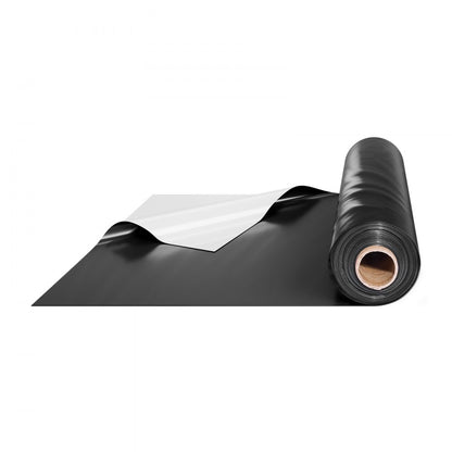 YF10FT100FTBW - 10mil Heavy-Duty Black-White Plastic Sheeting, 10' x 100'