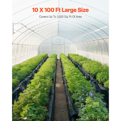 YF5FT100FTB10MIL - 10' x 100' Heavy-Duty Black Plastic Sheeting, 10mil Thickness
