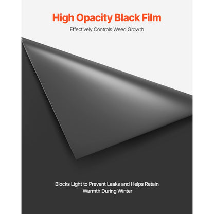 YF5FT100FTB10MIL - 10' x 100' Heavy-Duty Black Plastic Sheeting, 10mil Thickness