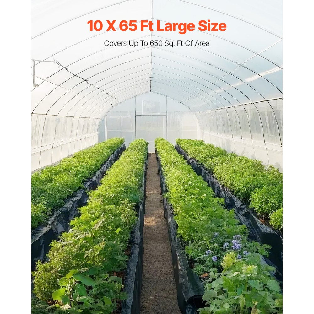 YF10FT65FTBW - 10mil Heavy-Duty Black-White Plastic Sheeting, 10x65 ft