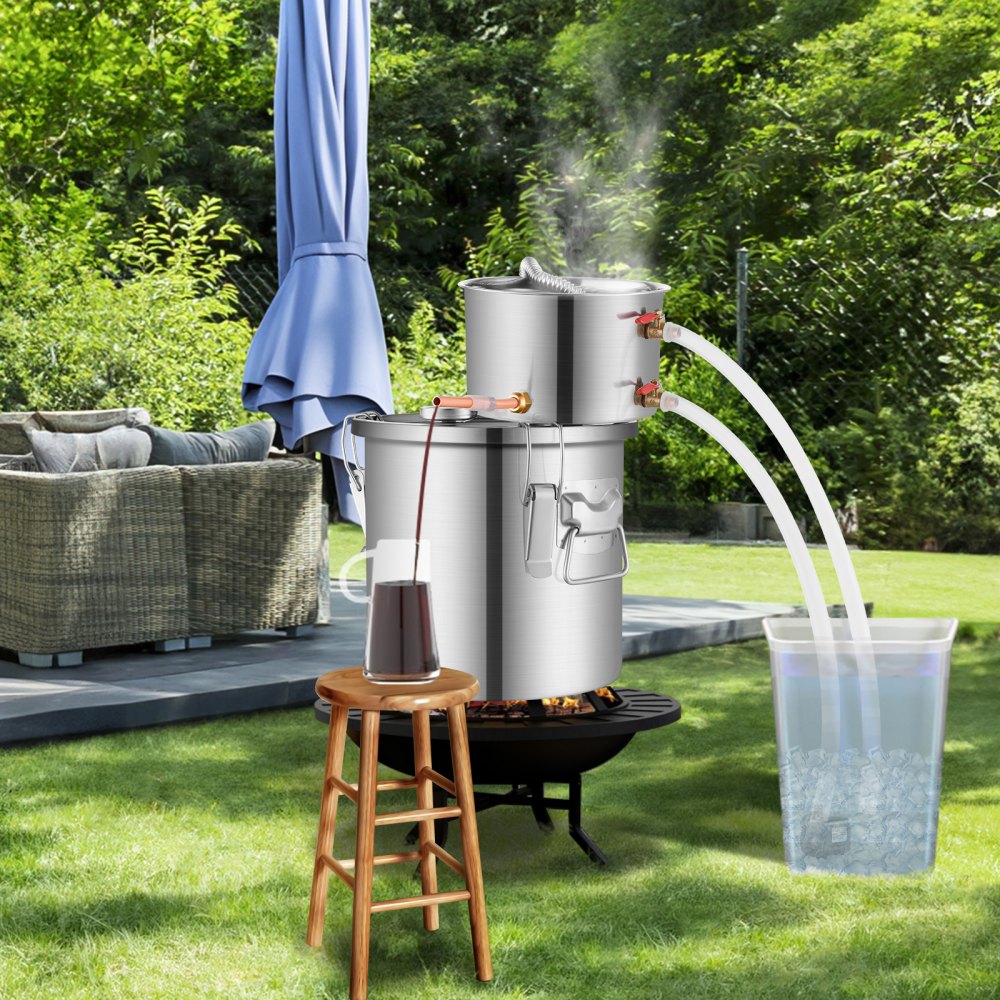 STD-10L-U - Stainless Steel 3Gal Distillation Kit with Fermentation Barrel