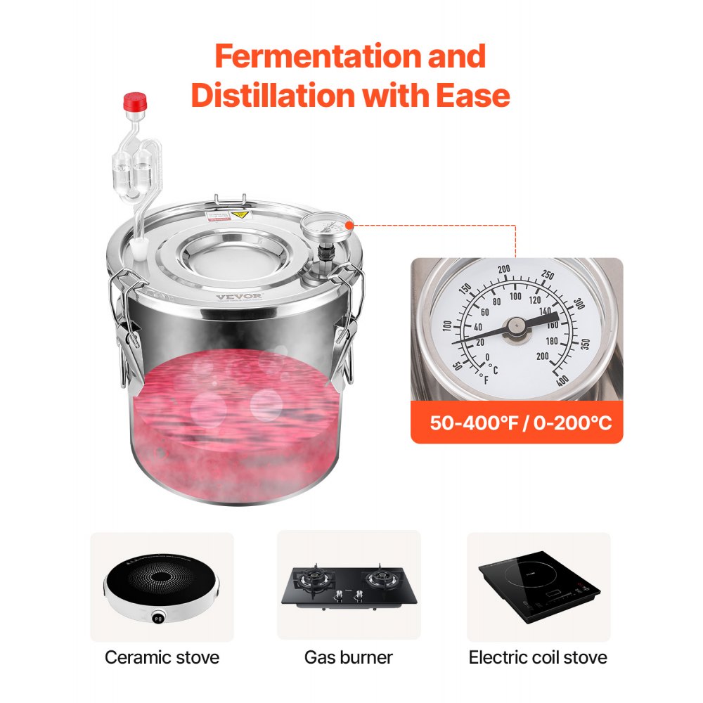 DTDB-10L-U - 3Gal Stainless Steel Distillation Kit with Thumper Keg