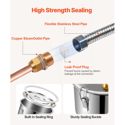 DTDB-10L-U - 3Gal Stainless Steel Distillation Kit with Thumper Keg