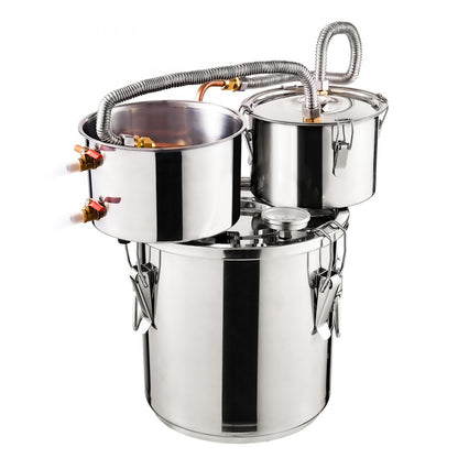 DTDB-10L-U - 3Gal Stainless Steel Distillation Kit with Thumper Keg
