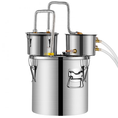 DTDB-10L-U - 3Gal Stainless Steel Distillation Kit with Thumper & Cooling Pot