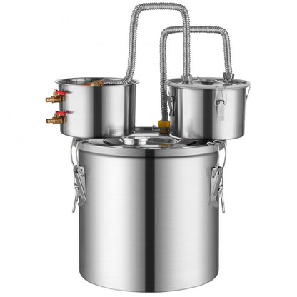 DTDB-20L-U - 5 Gallon Stainless Steel Distillation Kit with Thumper Keg
