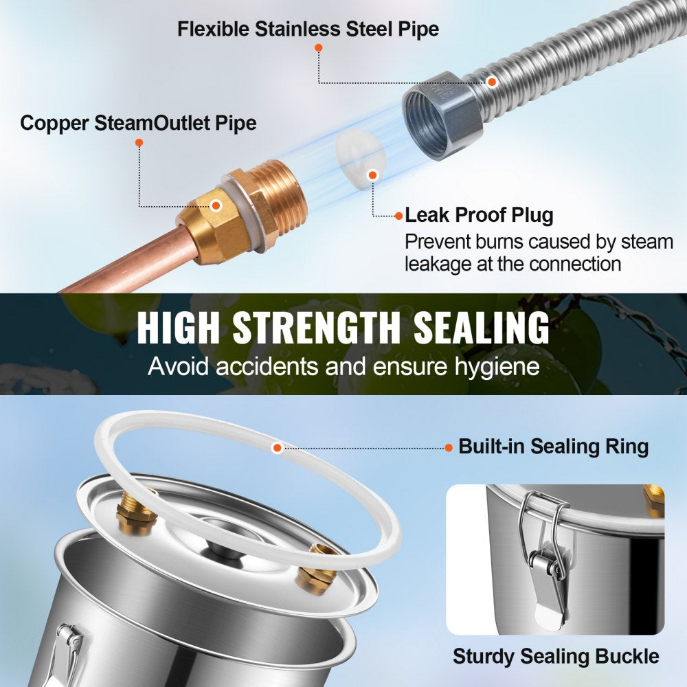 DTDB-30L-U - 8Gal Stainless Steel Distillation Kit with Thumper Keg