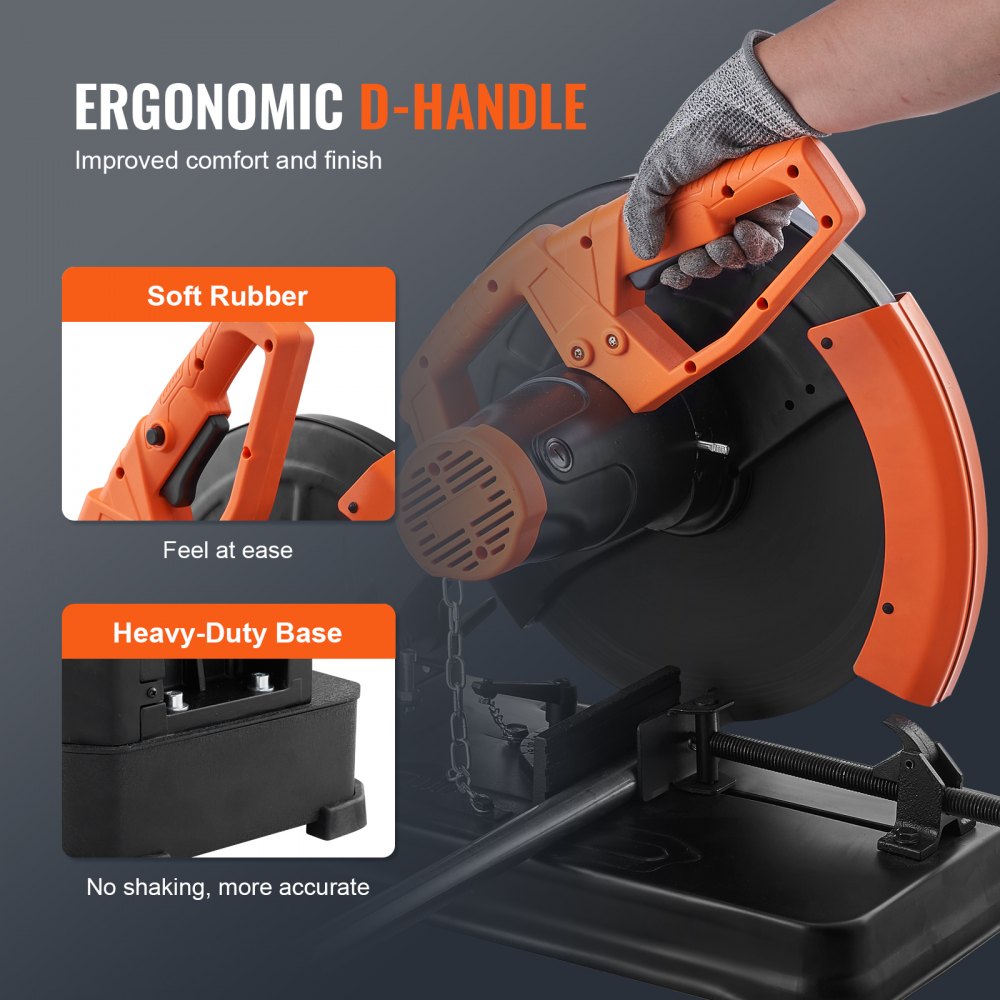 J1G-ZB-355B - 14-Inch Abrasive Chop Saw with 2300W Motor and Miter Angle