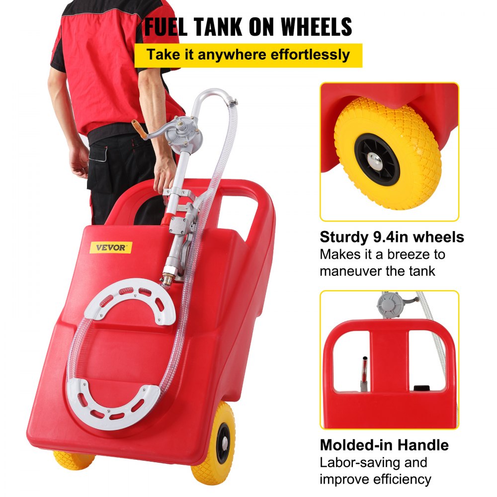 VV-01650-010 - 25 Gallon Portable Fuel Caddy with Wheels and Handle