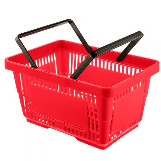 Store Baskets Red - Sturdy 5.6 Gal Plastic Baskets, 16.9 x 11.8 in Set of 12