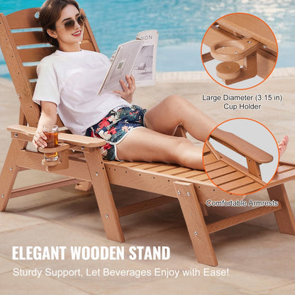 S-TY04 - 72.8” Adjustable Outdoor Chaise Lounge Chair for 450 lbs Capacity