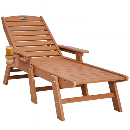 S-TY04 - 72.8” Adjustable Outdoor Chaise Lounge Chair for 450 lbs Capacity
