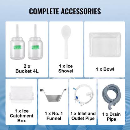 QLX1203-1 - 397LBS/24H Liquid-Cooled Ice Machine for Quick Milkshakes
