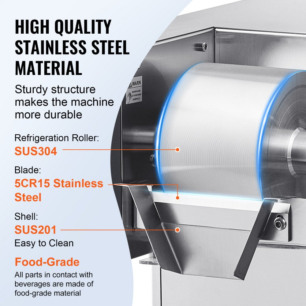 QLX1603-1 - 529LBS/Day Stainless Steel Ice Machine with 700W Compressor