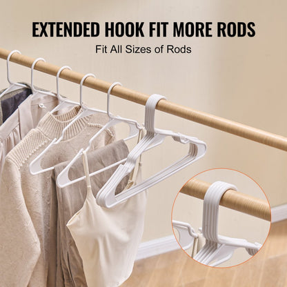SW7731 - Space-Saving 0.2 in Plastic Non-Slip Hangers, 50 Pack