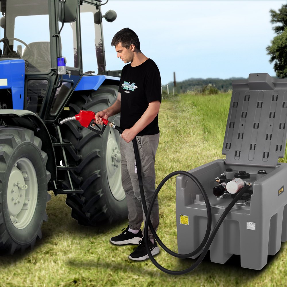 YDIES2OOL-E - 58 Gallon Portable Diesel Tank with 12V Pump & Rubber Hose
