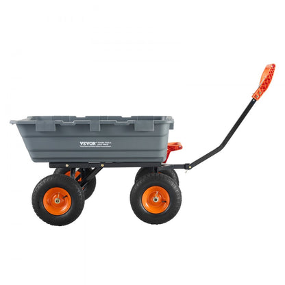 TC4273 - 1200 lbs VEVOR Dump Cart with 2-in-1 Handle & 13-Inch Tires