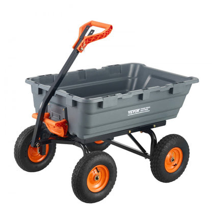 TC4273 - 1200 lbs VEVOR Dump Cart with 2-in-1 Handle & 13-Inch Tires