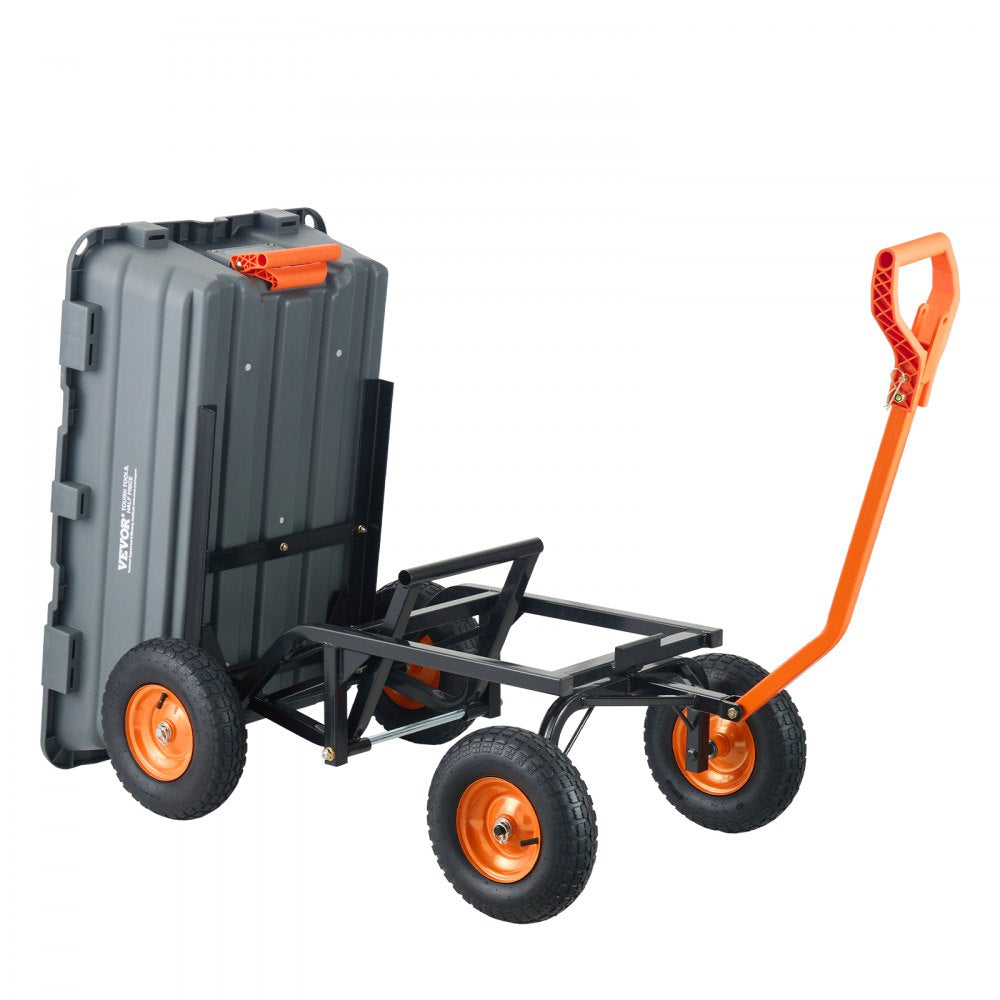 TC4273A - Heavy-Duty Dump Cart with 1500 lbs Capacity & Steel Frame