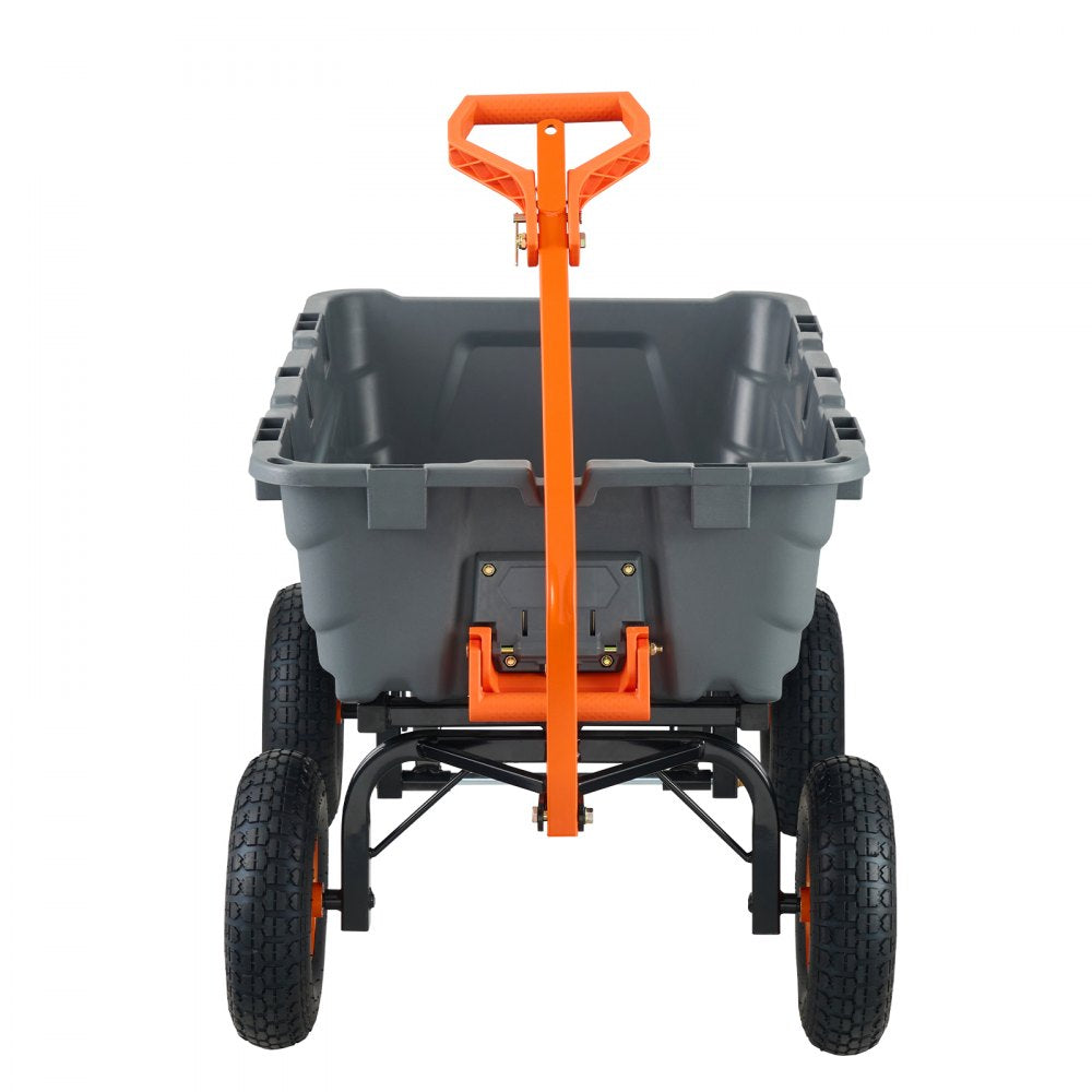 TC4273A - Heavy-Duty Dump Cart with 1500 lbs Capacity & Steel Frame