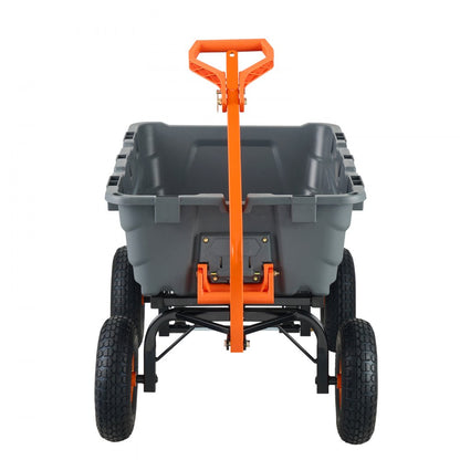 TC4273A - Heavy-Duty Dump Cart with 1500 lbs Capacity & Steel Frame