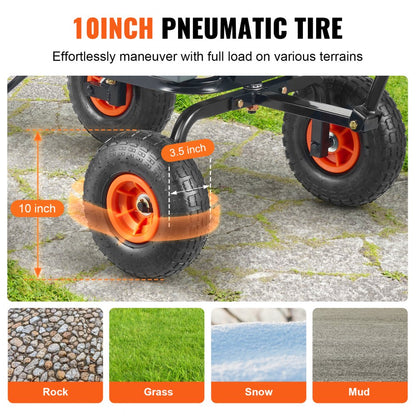 TC4253C - Versatile 600 lbs Dump Cart for Heavy-Duty Hauling