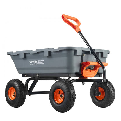 TC4270 - 800 lbs Capacity Dump Cart with 10" Wheels & Comfortable Handle