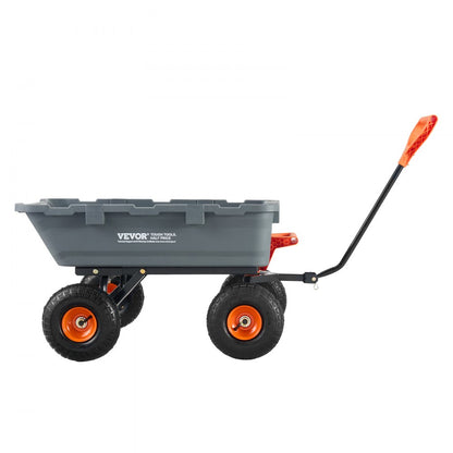 TC4270 - 800 lbs Capacity Dump Cart with 10" Wheels & Comfortable Handle