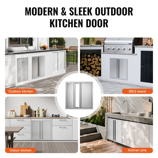 BH-005 - 24x24 Inch Stainless Steel BBQ Access Door for Outdoor Kitchens