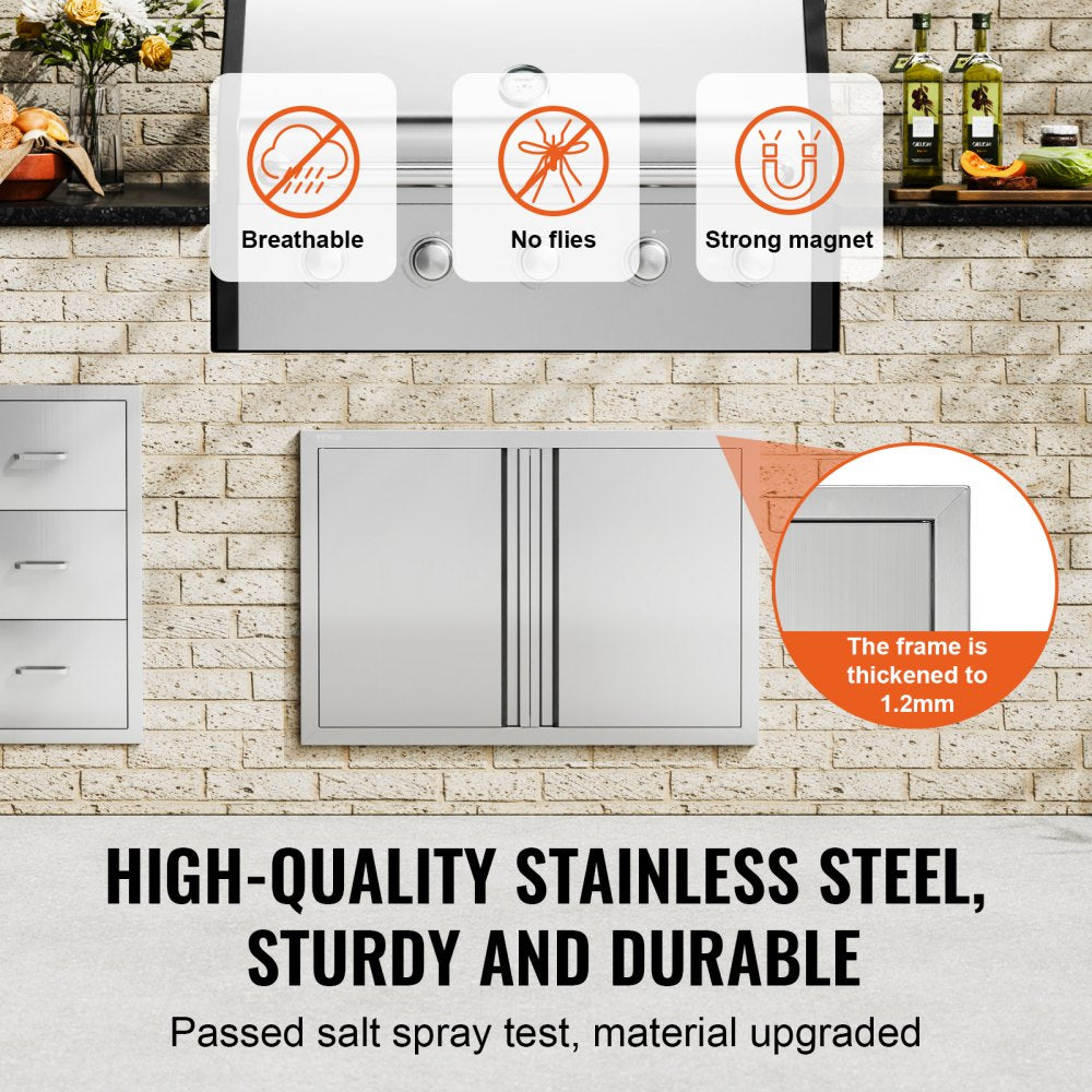 BH-008 - Sleek 30x21 Inch Stainless Steel BBQ Access Door for Outdoor Kitchens