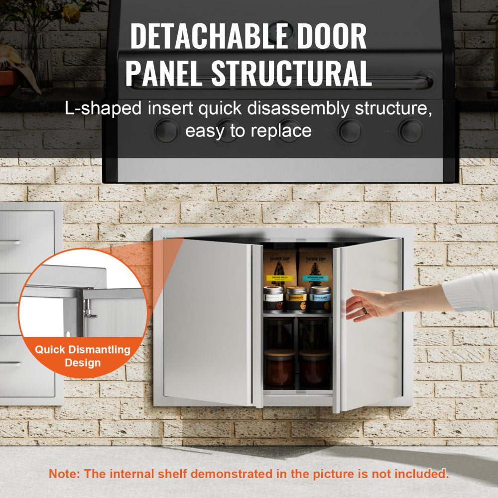 BH-008 - Sleek 30x21 Inch Stainless Steel BBQ Access Door for Outdoor Kitchens