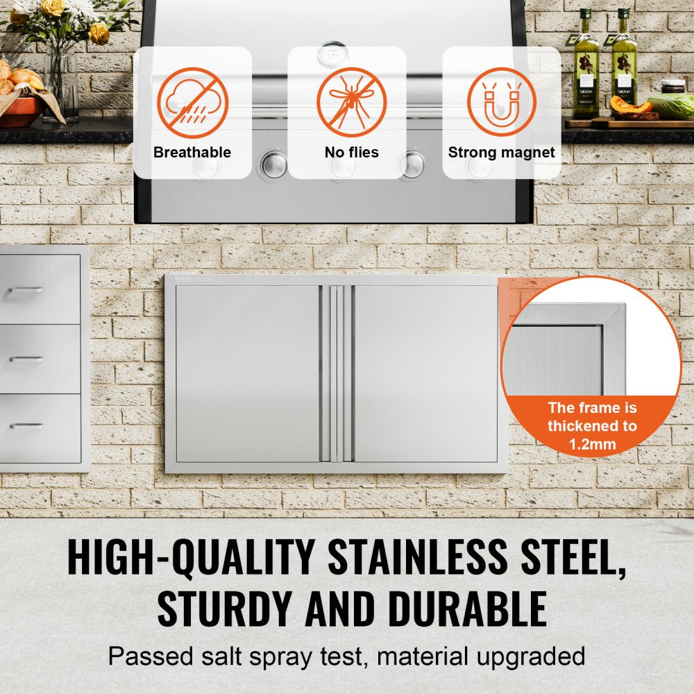 BH-011 - 36"x21" Stainless Steel BBQ Access Door for Outdoor Kitchens
