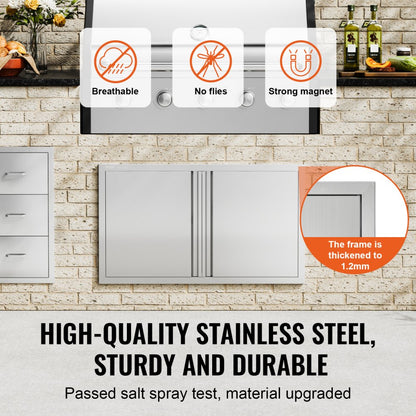 BH-011 - 36"x21" Stainless Steel BBQ Access Door for Outdoor Kitchens