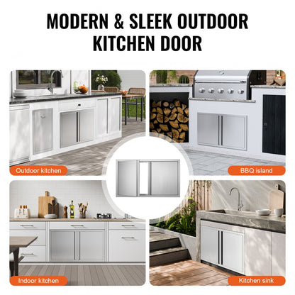 BH-011 - 36"x21" Stainless Steel BBQ Access Door for Outdoor Kitchens