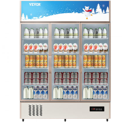 LC-1500 - Sleek Commercial Refrigerator with Glass Door and LED Light