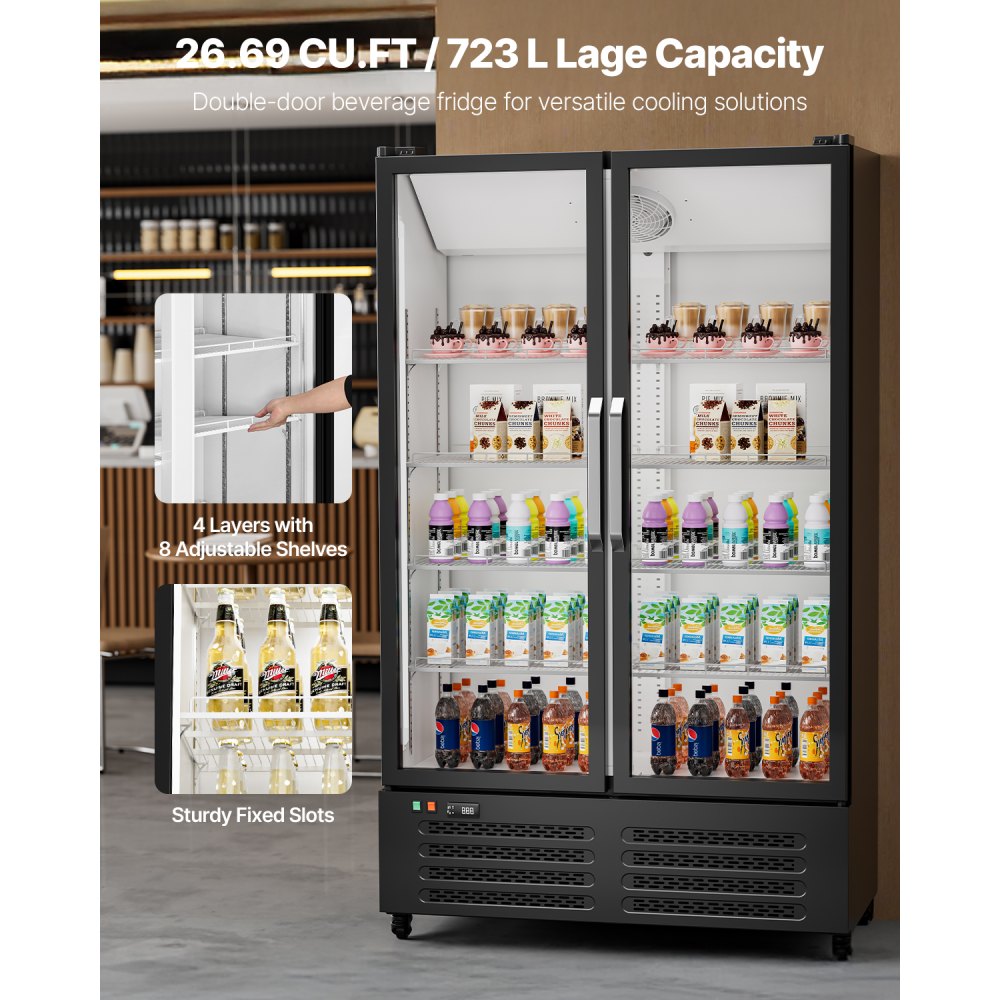 SC-760FB - 26.69 cu.ft Beverage Fridge for 832 Cans with LED Display