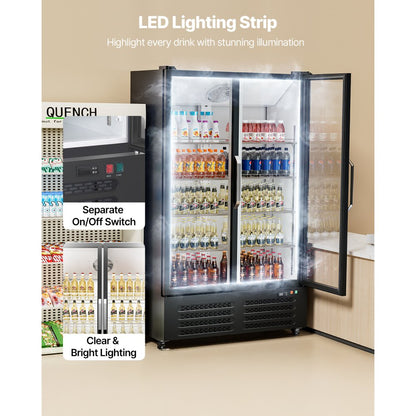 SC-760FB - 26.69 cu.ft Beverage Fridge for 832 Cans with LED Display