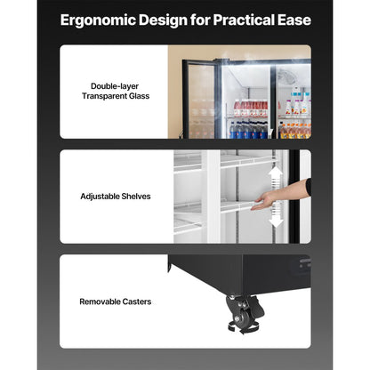 SC-760FB - 26.69 cu.ft Beverage Fridge for 832 Cans with LED Display