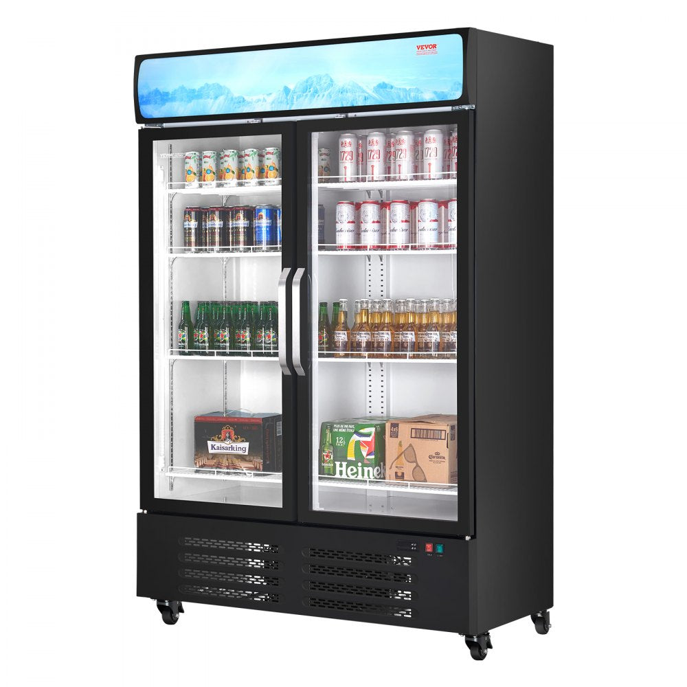 SC-1060FA - 36.27 cu.ft Glass Door Beverage Fridge with LED & Adjustable Shelves