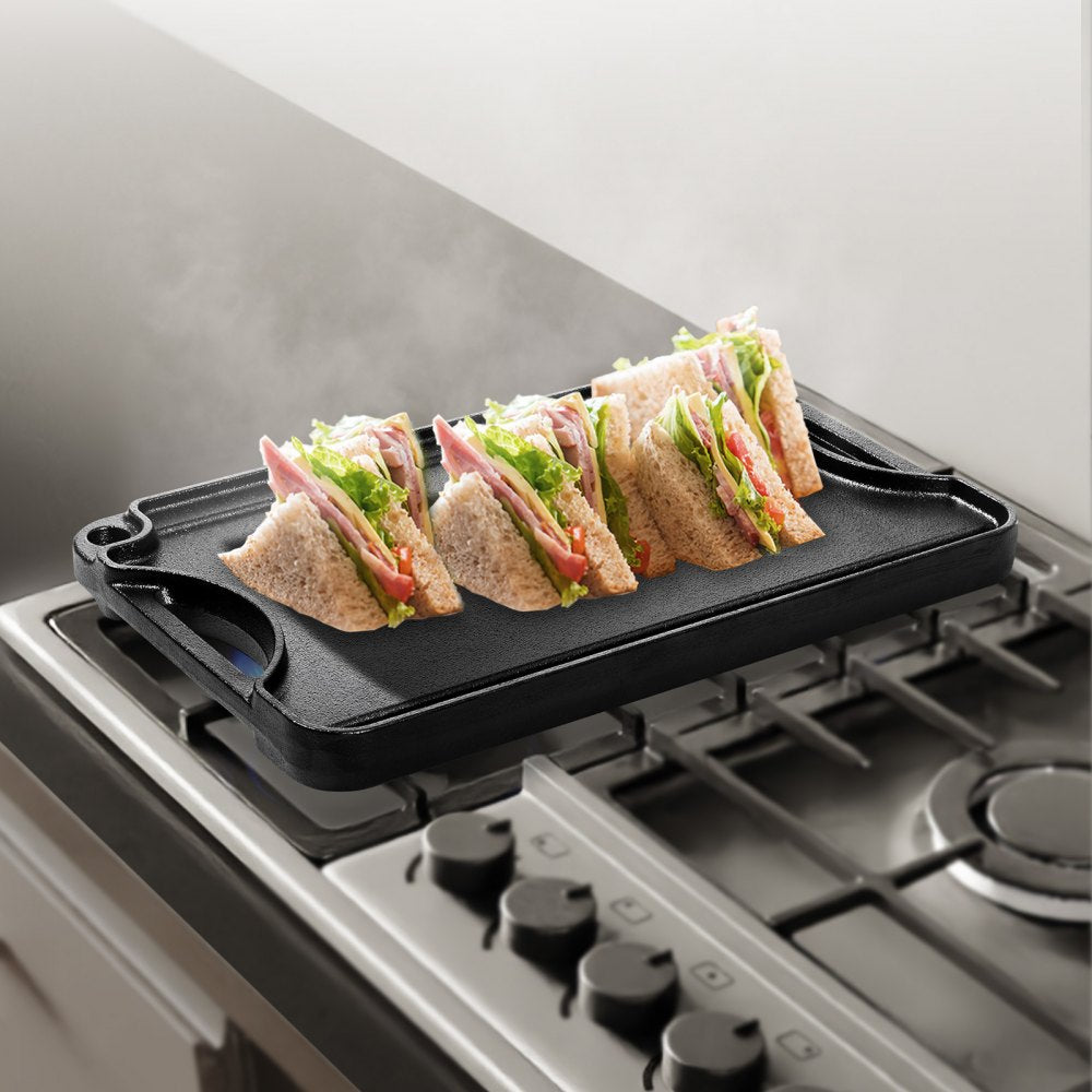 GP14x8.5 - Durable Cast Iron Reversible Griddle for Even Cooking
