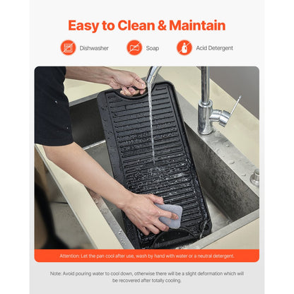 GP20x10 - Durable Reversible Griddle Pan for Even Cooking