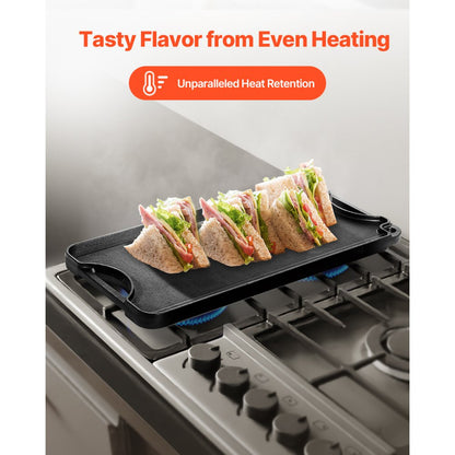 GP20x10 - Durable Reversible Griddle Pan for Even Cooking