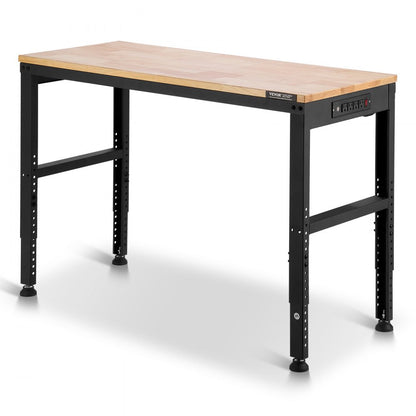 M4820 - Adjustable 48" VEVOR Workbench with Power Outlets & Hardwood Top